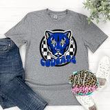 COUGARS PREPPY MASCOT ROYAL T-SHIRT