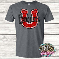 BRONCOS RED HORSESHOE