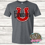 BRONCOS RED HORSESHOE