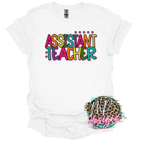 ASSISTANT TEACHER COLORFUL T-SHIRT