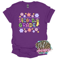 SCHOOL GRADE RETRO SMILEY T-SHIRT