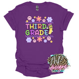 SCHOOL GRADE RETRO SMILEY T-SHIRT