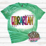 LIBRARIAN COLORFUL BLEACHED T-SHIRT