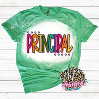PRINCIPAL COLORFUL BLEACHED T-SHIRT