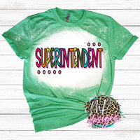 SUPERINTENTENT COLORFUL BLEACHED T-SHIRT