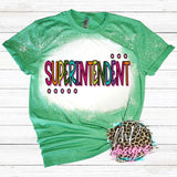 SUPERINTENTENT COLORFUL BLEACHED T-SHIRT