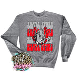 SILVER SPURS STACKED MASCOT LONG SLEEVE/SWEATSHIRT
