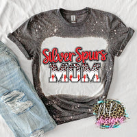 SILVER SPURS MOM RED LEOPARD T-SHIRT