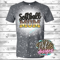 SOFTBALL MOM HALF LEOPARD