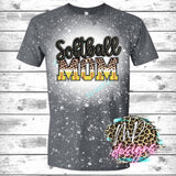 SOFTBALL MOM HALF LEOPARD