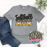 SOFTBALL MOM HALF LEOPARD