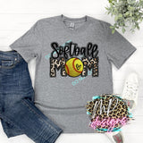 SOFTBALL MOM LEOPARD