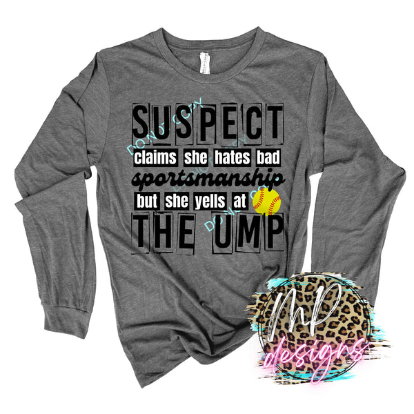 SOFTBALL SUSPECT