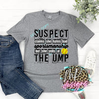 SOFTBALL SUSPECT