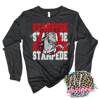 STAMPEDE STACKED BRONCOS LOGO
