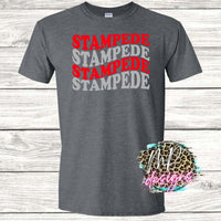 STAMPEDE WAVY RETRO T-SHIRT