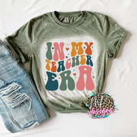 TEACHER ERA BLEACHED T-SHIRT