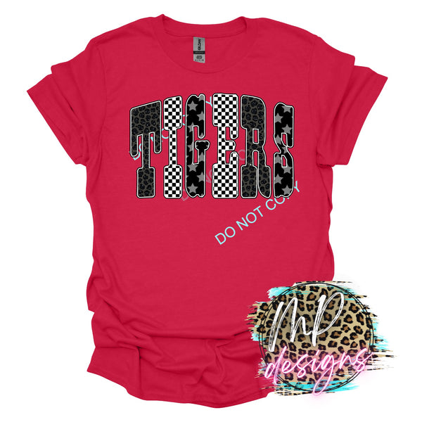TIGERS CHECKERED AND STARS