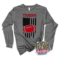 TIGERS FLAG FOOTBALL RED LONG SLEEVE/SWEATSHIRT