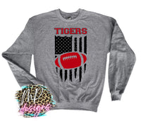 TIGERS FLAG FOOTBALL RED LONG SLEEVE/SWEATSHIRT