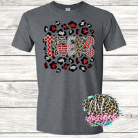 TIGERS RED-SILVER LEOPARD T-SHIRT