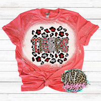 TIGERS RED-SILVER LEOPARD T-SHIRT