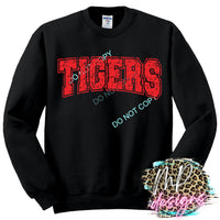 TIGERS RED VARSITY DISTRESSED