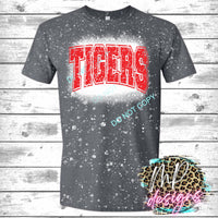 TIGERS RED VARSITY DISTRESSED