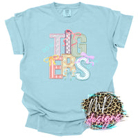 TIGERS FAUX EMBROIDERY
