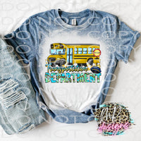 TRANSPORTATION DEPT BLEACHED T-SHIRT