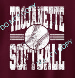 TROJANETTE SOFTBALL STRIPES