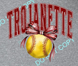 TROJANETTE SOFTBALL BOW
