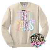 TROJANS FAUX EMBROIDERY