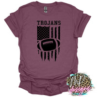 TROJANS FLAG FOOTBALL MAROON T-SHIRT