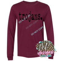 TROJANS TYPOGRAPHY