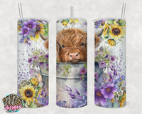 BABY HIGHLAND COW PURPLE 20 OZ TUMBLER