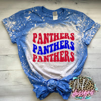 PANTHERS WAVY RETRO RED T-SHIRT