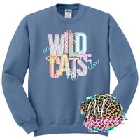 WILDCATS FAUX EMBROIDERY