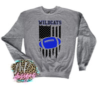 WILDCATS FLAG FOOTBALL ROYAL LONG SLEEVE/SWEATSHIRT