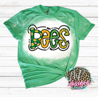 ACADEMY BEES BUBBLE LETTERS BLEACHED T-SHIRT