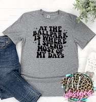 AT THE BALLPARK RETRO T-SHIRT