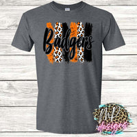 BADGERS BRUSHSTROKE ORANGE T-SHIRT