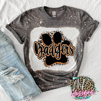BADGERS PAW ORANGE T-SHIRT