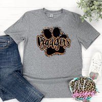 BADGERS PAW ORANGE T-SHIRT