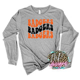 BADGERS WAVY RETRO ORANGE LONG SLEEVE/SWEATSHIRT
