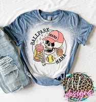 SOFTBALL BALLPARK MAMA BLEACHED T-SHIRT