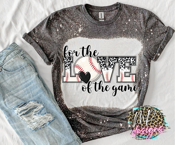 BASEBALL FOR THE LOVE OF THE GAME BLEACHED T-SHIRT