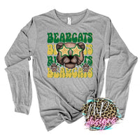 BEARCATS PREPPY MASCOT STACKED LONG SLEEVE/SWEATSHIRT
