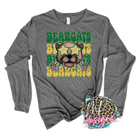 BEARCATS PREPPY MASCOT STACKED LONG SLEEVE/SWEATSHIRT