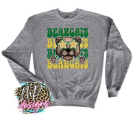 BEARCATS PREPPY MASCOT STACKED LONG SLEEVE/SWEATSHIRT